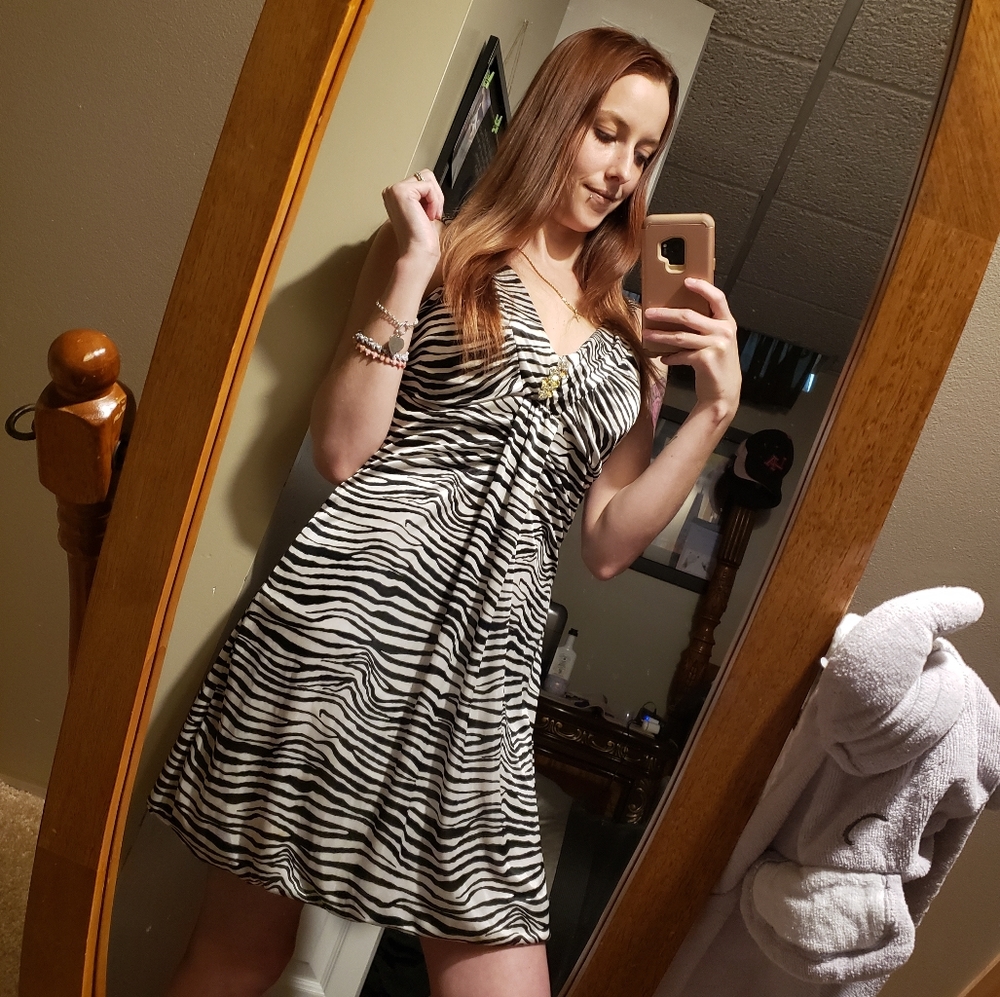 Very Cute & Sexy Taboo Zebra Print Dress